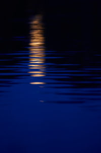 Reflection, moon, water Reflection, moon, water